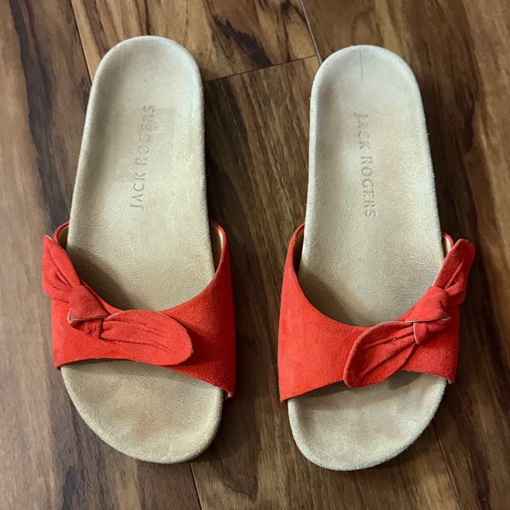 Jack Rogers Women's red Bow Slide Sandals